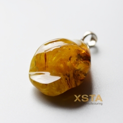 Baltic amber natural pendant unique piece
